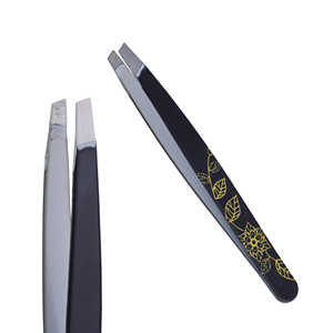 STAHLMANN PRO. Pince à épiler personnalisée de luxe haute performance, moderne, écologique, à pointe inclinée, en acier inoxydable, finition miroir - Product Image 2