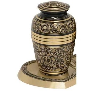 Handcrafted Custom Metal Cremation Urn Adult Ashes Decorative Finish Personalized <b>Memorial</b> Metal Urn for Human Ashes - Product Image 2