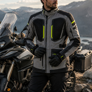 เสื้อแจ็คเก็ตมอเตอร์ไซค์แบบ Heavy Duty Adventure Touring Sport Cordura Mesh  พร้อมช่องเก็บของหลายช่อง  พร้อมแผ่นกันกระแทก CE  ผ้ากันน้ำ - Product Image 6