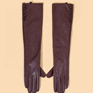 Classic Black Bowknot <b>Warm</b> Fur Cuff Women Stylish PU Leather Driving <b>Gloves</b> - Product Image 2