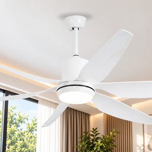 Ventilador de Techo Blanco WINDBROOK de 54 Pulgadas con Luz, Motor DC, Control Remoto, 6 Velocidades, Reversible, Silencioso para Dormitorio - Product Image 2