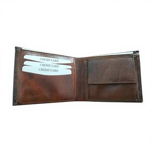 Portefeuille/Porte-monnaie pour homme en cuir de vache véritable de haute qualité, imperméable, avec broderie de lettres tendance, poche absorbant la transpiration - Product Image 2