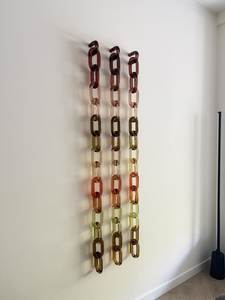 Escultura Artística de Resina con Cadena de Eslabones, Forma Irregular, Patrón de Espiral, Decoración Moderna para el Hogar, Pieza de Arte Coleccionable Hecha a Mano - Product Image 4