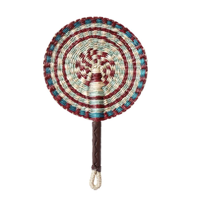 Éventail en jonc de mer écologique, fait main au Vietnam, en fibre naturelle tressée, outil de rafraîchissement, décoration vintage pour la maison, cadeau - Product Image 1