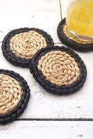 Sous-verres et sets de table tissés à la main en rotin et jute, antidérapants, écologiques, pour usage domestique, design vintage de luxe