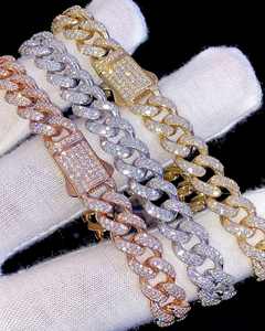 Fully Iced Out VVS Moissanite Gold Plated 925 Silver Cuban Link Trendy Women's <b>Rapper</b> Hip Hop Bracelet Birthday Gift - Product Image 5