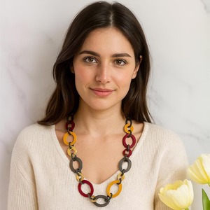 Elegantes collares de resina epoxi, joyería de moda, collares de resina epoxi con logotipo personalizado, collares de lujo para mujeres y niñas de la India. - Product Image 1