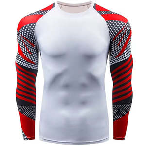 Rashguard MMA personnalisé à manches courtes pour homme, grappling, jiu-jitsu, respirant, séchage rapide, protection UV, haute élasticité, compression - Product Image 1