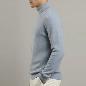 Casual Outdoor Layering Top Soft Stretch Fabric Full Sleeve High <b>Neck</b> Design <b>Men</b> <b>Turtle</b> <b>Neck</b> Shirt - Product Image 4
