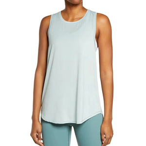 Débardeurs pour femmes à prix avantageux, de haute qualité, respirants, col rond, couleur unie, décontractés, sans manches, pour l'été - Product Image 1