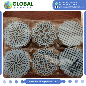 Vente directe usine : Tampons en henné en bois, taille personnalisée, motifs floraux sculptés à la main, emballage en vrac, modernes, tendance, écologiques - Product Image 4