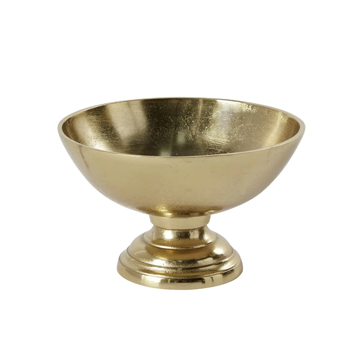 Cuenco decorativo de metal de alta calidad con toque de acabado dorado para Decoración de mesa y vajilla
