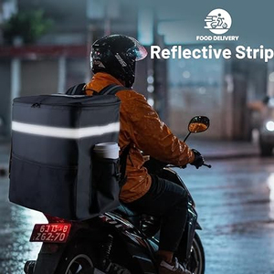 Insulated Food Delivery <b>Backpack</b> with 2 Cup Holder Cooler <b>Bags</b> for Hot Cold Food for Bike Insulated Reusable Grocery Shopping - Product Image 6