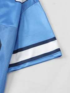 Maillot de football personnalisé en maille à col en V, style streetwear ample Y2K, maillot de football américain en polyester à sublimation personnalisée - Product Image 5