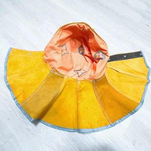 Casco de soldador de cuero de vaca ignífugo con protección para cuello, hombros y cabeza, tipo capucha, para trabajos de soldadura - Product Image 2