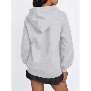 Trendy <b>Women's</b> Winter <b>Fleece</b> Sherpa Lined Hoodie Casual Warm Long Sleeve Pullover Sweatshirt XS Crop Top with Zipper up Collar - Product Image 1