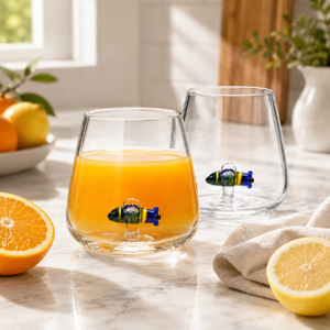 Vasos de Vidrio Transparente de Borosilicato Hechos a Mano de 300 ml, Vasos Reutilizables para Whisky, Agua y Jugos, Libres de Plomo, al por Mayor - Product Image 5