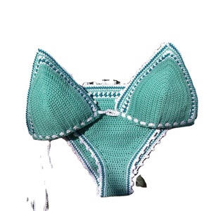 Crochet ensemble bikini Turquoise Crochet - Product Image 1