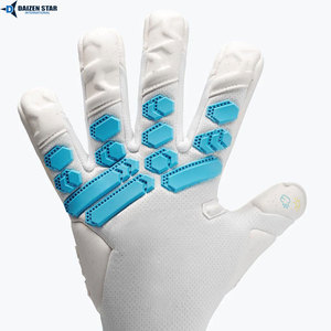 Gants de gardien de but de football personnalisés, respirants, fermeture auto-agrippante, paume en latex antidérapante, protection des doigts et du pouce, étiquette privée OEM - Product Image 4
