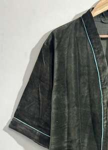 Robe kimono en velours 100% coton, robe de spa, vêtements de détente confortables pour l'hiver - Product Image 2