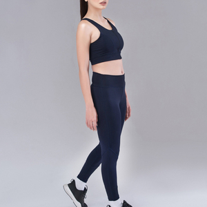 Women's High Quality Plaid Front Custom Logo Gym Fitness Wear 2-Piece Yoga Set Elastic Waist Quick Dry Eco-Friendly Breathable - Product Image 3