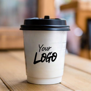 Vasos Desechables con Logotipo Personalizado, Vasos de Papel de Doble Pared de 8 oz para Bebidas Planas y Lattes Pequeños - Product Image 6