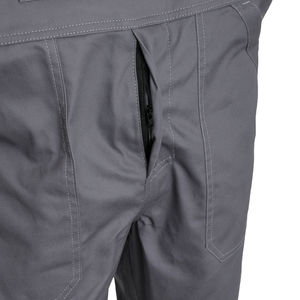 Combinaison de travail respirante sans manches pour homme, en toile grise et noire, avec bretelles, pantalon de travail de sécurité - Product Image 6