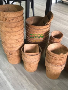Pots en fibre de coco pour la germination des graines et la plantation directe, contenants en fibres naturelles pour pépinière et jardinage Eco2go Vietnam - Product Image 6