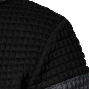 Sweat-shirt à capuche en tricot pour homme, à blocs de couleur, manches régulières, style automne - Product Image 6