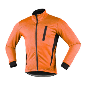 Best Price <b>Plus</b> <b>Size</b> White Softshell Cycling Jersey Reflective Waterproof Winter Sportswear Cycling <b>Jacket</b> For Men - Product Image 2