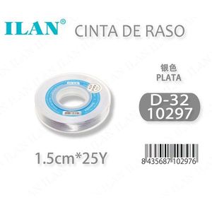 Nastro in Raso Ilan 1.5cm 25Y Argento Placcato D32 - Product Image 3