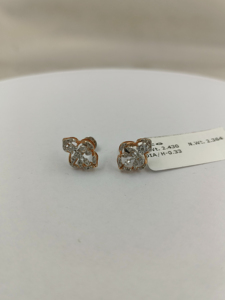 Pendientes elegantes de diamantes de oro de 14 quilates certificados por IGI, joyería de alta calidad - Product Image 4
