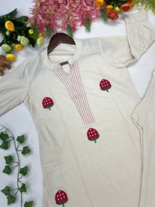 Conjunto Étnico Personalizado OEM para Mujer - Kurta y Pantalón de Algodón Transpirable con Estampado, Secado Rápido, Protección Solar - Venta al por Mayor India - Product Image 5