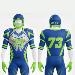 Ensemble de maillot et pantalon de football américain professionnel sublimé avec coutures renforcées - Product Image 4