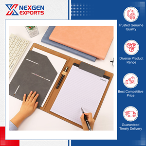 Carpeta de Presentación de Cuero PU Hecha a Mano de Primera Calidad con Cierre Magnético para Oficina, Papelería y Uso Comercial - Product Image 2