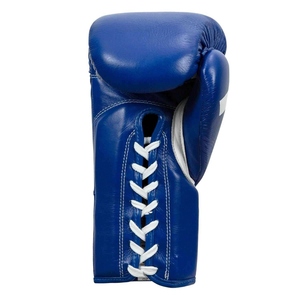 Gants de boxe professionnels en cuir noir et vert à lacets pour adultes, équipement d'entraînement d'arts martiaux AI-BG-010 - Product Image 4