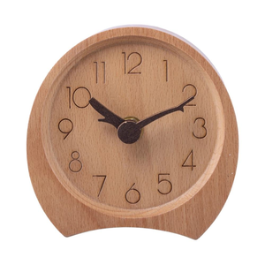 Creative wood <b>clock</b> hands beech wood table desk office wooden <b>clock</b> - Product Image 4