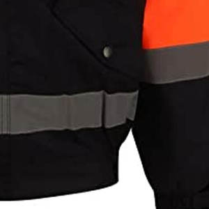 Men's High Visibility Construction <b>Worker</b> Safety <b>Jacket</b> Nylon Reflective Workwear Style Safety <b>Jacket</b> - Product Image 4