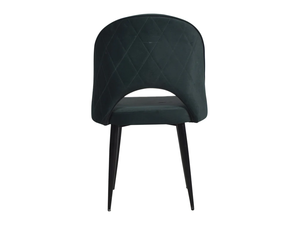 Chaise de salle à manger moderne du milieu du siècle, noire, confortable, avec accoudoirs, dossier, design simple, pour hôtels et restaurants - Product Image 3