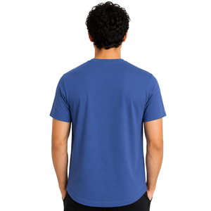 Camiseta Larga de Algodón para Hombre, Cuello Redondo, Manga Corta, Estilo Casual, para Ropa Urbana, Venta al por Mayor, OEM, ODM - Product Image 2