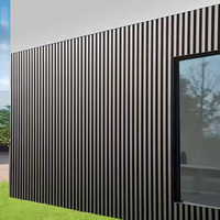 Panneau composite intérieur en bois plastique imperméable Panneau mural 3D en WPC Panneau de plafond cannelé en WPC