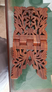 Soporte de Madera Tallado a Mano Vintage, Plegable y Ajustable, para Libros, Biblia, Cuchillos de Cocina, Portátil, Escritorio de Lectura - Product Image 4