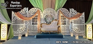 Panneaux de Mandap de mariage découpés au laser de style Mughal Royal – Élégants panneaux de mariage islamiques marocains découpés au laser – Panneaux de style arabe majestueux - Product Image 6