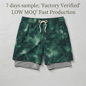 Wholesale Custom Men short Casual 2 in 1 Sweat Shorts Drawstring Elastic Waist Double <b>Layers</b> Running Track Shorts - Product Image 6
