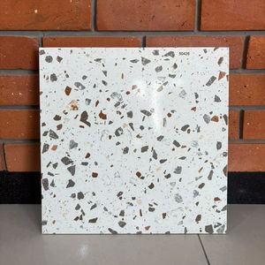 Carrelage Mosaïque Peonia en Marbre Noir & Blanc Découpé au Jet d'Eau 400x400mm Céramique Mate Assorti aux Dalles de Parking Carrelage de Sol en Céramique Émaillée - Product Image 1