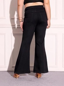 Women's Comfortable Wide-Leg <b>Boot</b> Cut Denim Jeans-Soft Stretch Cotton All-Day Comfort Vintage Wash Regular Fit Summer Outfits - Product Image 2