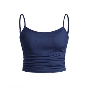 Camiseta Deportiva para Mujer, Transpirable, Ligera, de Spandex/Nailon, de Secado Rápido, Cuello Alto, para Yoga y Entrenamiento - Product Image 1