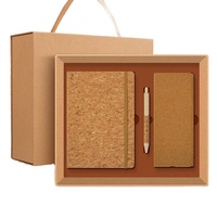 CARDSILK Ensemble de bloc-notes, stylo, câble USB et tapis de souris en cuir de liège écologique de haute qualité, matériaux recyclables, cadeaux d'entreprise et éducatifs