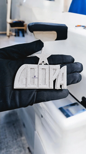 Pendentif personnalisé de luxe serti de diamants avec étoile, bijoux hip-hop en moissanite, collier avec lettre en diamant - Product Image 3