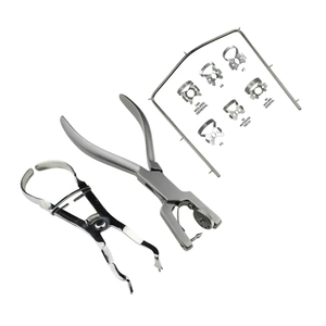 Ensemble de pinces à caoutchouc dentaire réutilisables en acier inoxydable, design ergonomique, procédures endodontiques, instruments dentaires manuels - Product Image 5